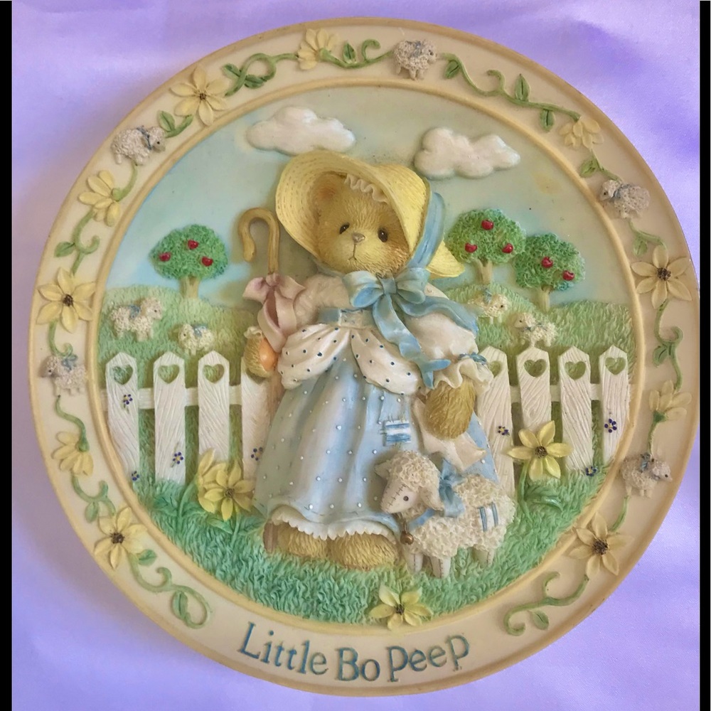 “Little Boy Peep” Nursery Enesco Corp Plate Collectible, Cherished Teddies